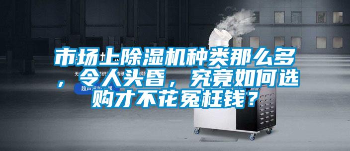 市場上除濕機種類那么多，令人頭昏，究竟如何選購才不花冤枉錢？