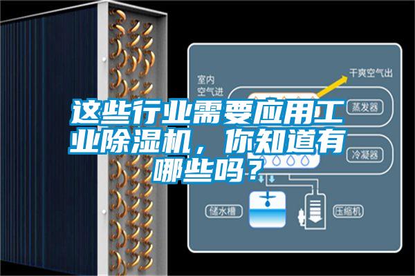 這些行業需要應用工業除濕機，你知道有哪些嗎？