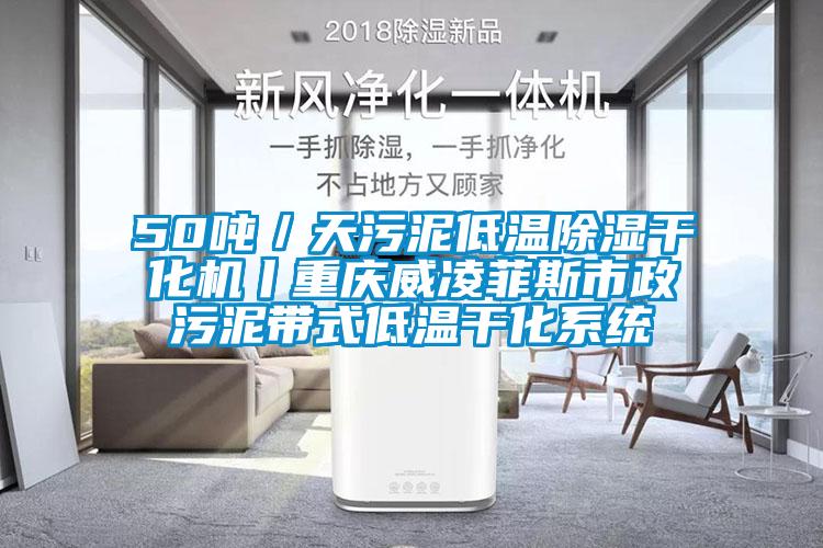 50噸／天污泥低溫除濕干化機丨重慶威凌菲斯市政污泥帶式低溫干化系統(tǒng)