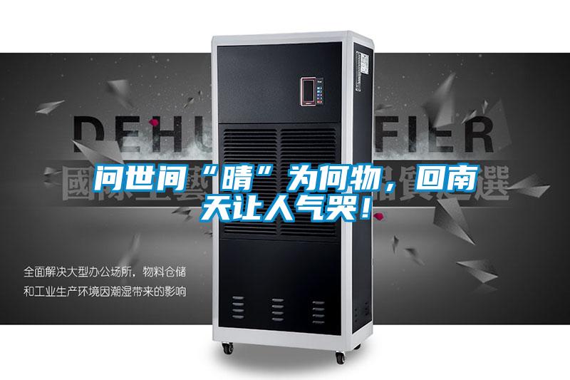 問世間“晴”為何物，回南天讓人氣哭！