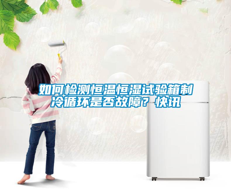 如何檢測恒溫恒濕試驗箱制冷循環是否故障？快訊