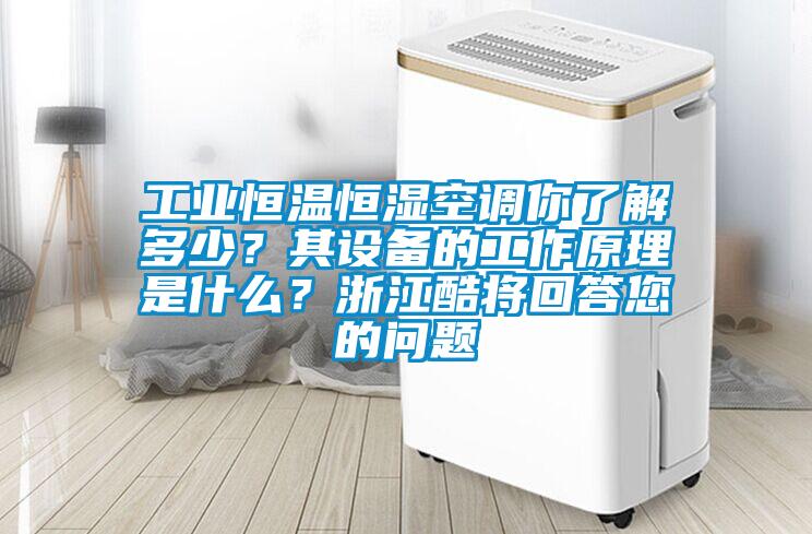 工業恒溫恒濕空調你了解多少？其設備的工作原理是什么？浙江酷將回答您的問題