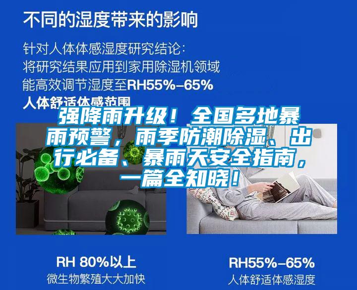 強(qiáng)降雨升級!全國多地暴雨預(yù)警,雨季防潮除濕、出行必備、暴雨天安全指南,一篇全知曉!